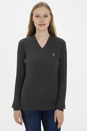 U.S. Polo Assn. Kadın Basic Triko Kazak