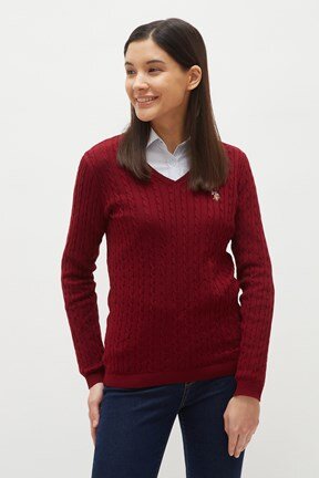 U.S. Polo Assn. Kadın Basic Triko Kazak