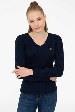 U.S. Polo Assn. Kadın Basic Triko Kazak