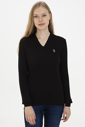 U.S. Polo Assn. Kadın Basic Triko Kazak
