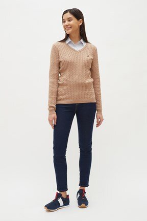 U.S. Polo Assn. Kadın Basic Triko Kazak