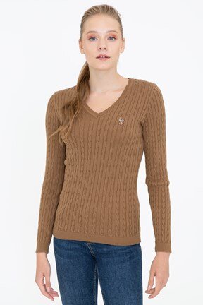 U.S. Polo Assn. Kadın Basic Triko Kazak
