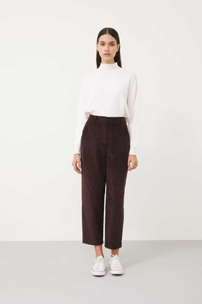 Roman Düz Paça Kadife Pantolon