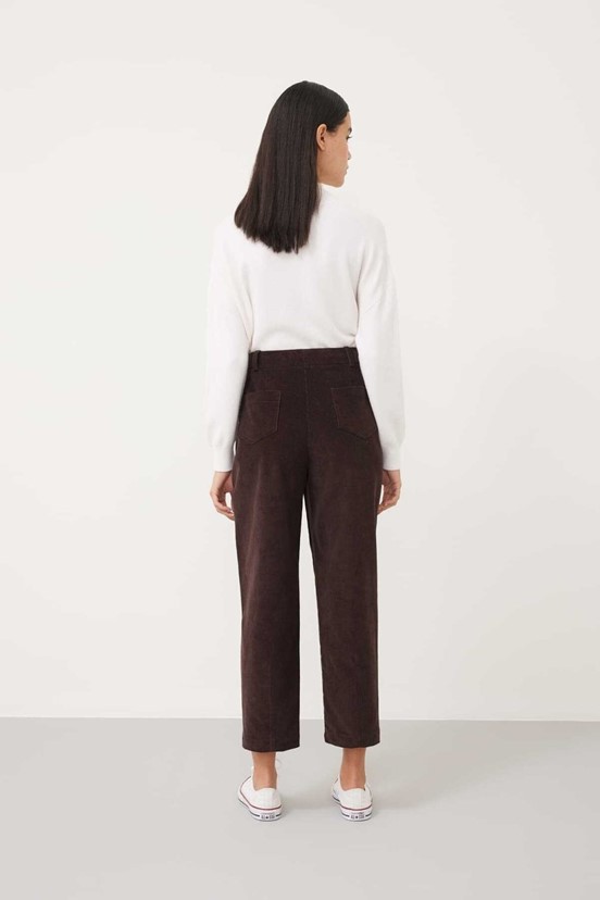 Roman Düz Paça Kadife Pantolon