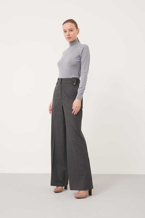 Roman Flanel Geniş Paça Pantolon 