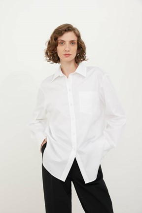 Roman Boyfriend Lycre Poplin Gömlek 