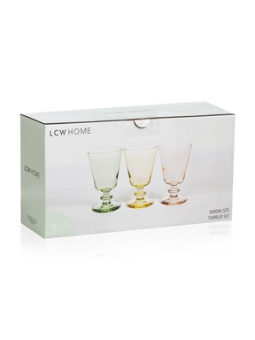 Cam Kadeh Bardak 3'lü 240 Ml MAT PEMBE
