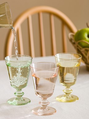 Cam Kadeh Bardak 3'lü 240 Ml MAT PEMBE