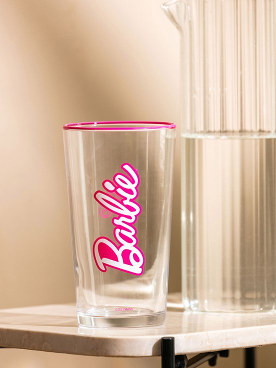 Barbie Baskılı Cam Bardak 570 Ml KARIŞIK BASKILI