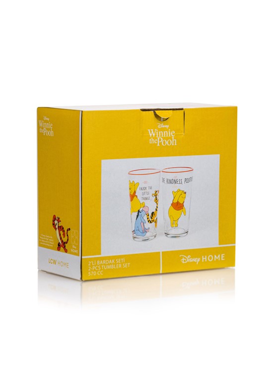 Winnie The Pooh Baskılı Cam Bardak 2'li 570 Ml KARIŞIK BASKILI