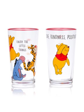 Winnie The Pooh Baskılı Cam Bardak 2'li 570 Ml KARIŞIK BASKILI