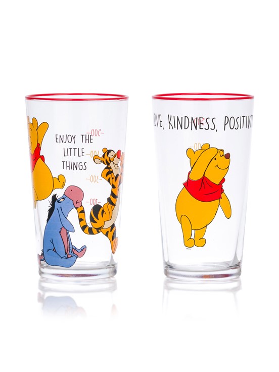 Winnie The Pooh Baskılı Cam Bardak 2'li 570 Ml KARIŞIK BASKILI
