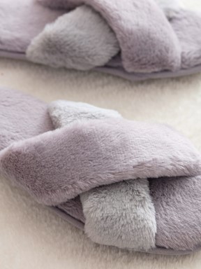 Çapraz Bantlı Kadın Ev Terliği LİLA