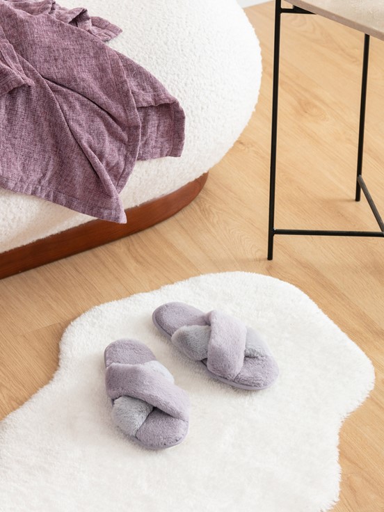 Çapraz Bantlı Kadın Ev Terliği LİLA