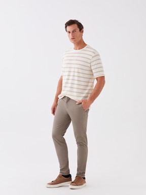 LCW CLASSIC Slim Fit Gabardin Erkek Chino Pantolon BEJ