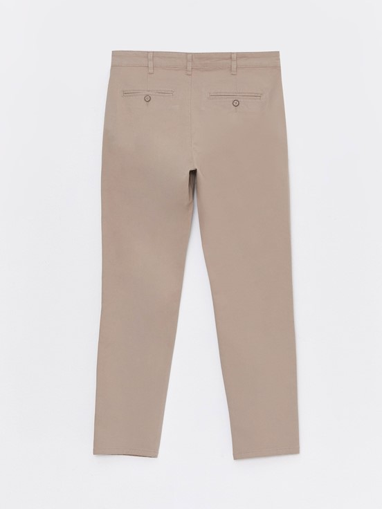 LCW CLASSIC Slim Fit Gabardin Erkek Chino Pantolon BEJ