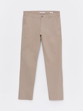 LCW CLASSIC Slim Fit Gabardin Erkek Chino Pantolon BEJ