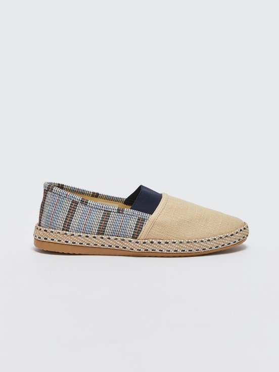 Desenli Erkek Espadril Ayakkabı BEJ