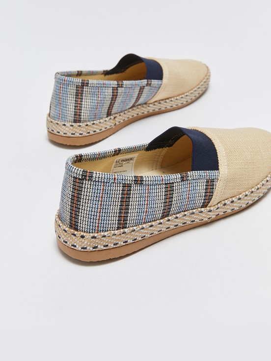 Desenli Erkek Espadril Ayakkabı BEJ