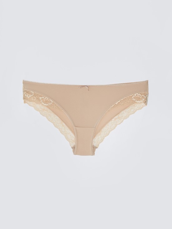 LCW DREAM Dantel Detaylı Bikini Külot 2'li Paket TEN PEMBESİ