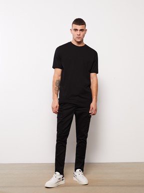 Slim Fit Erkek Kargo Pantolon SİYAH