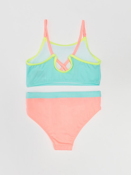 Baskılı Kız Çocuk Bikini SU MAVİSİ
