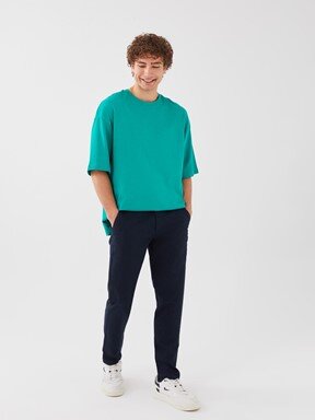 LCW CASUAL Standart Kalıp Keten Görünümlü Erkek Pantolon BEJ