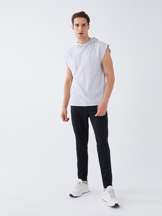 LCW SPORTS Slim Fit Erkek Spor Eşofman Altı YENİ SİYAH