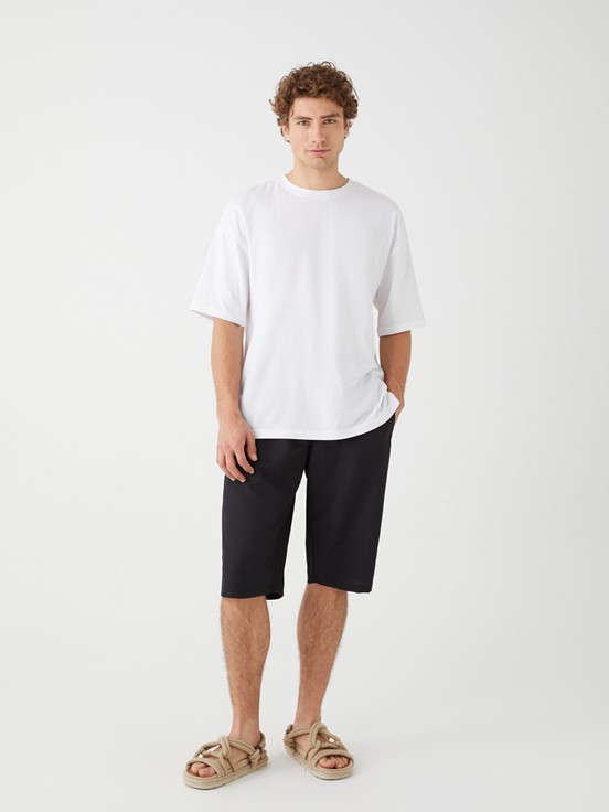 Uzun Boy Basic Erkek Deniz Şortu YENİ SİYAH