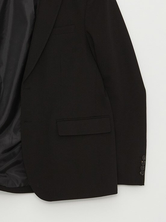 Dar Kalıp Erkek Blazer Ceket SİYAH