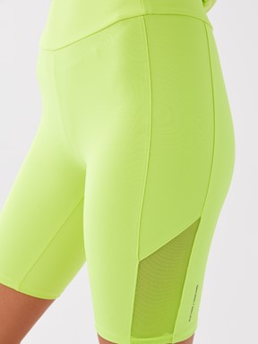 Kadın Beli Lastikli Baskılı Spor Tayt NEON YEŞİL