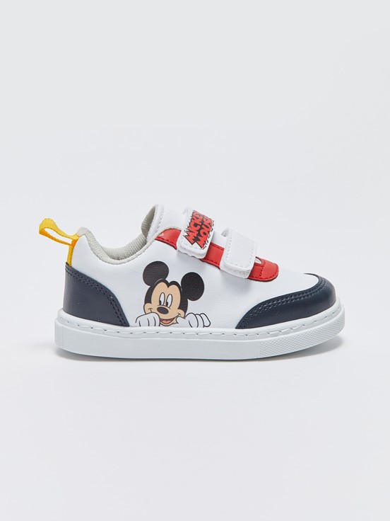 Mickey Mouse Lisanslı Erkek Bebek Spor Ayakkabı BEYAZ