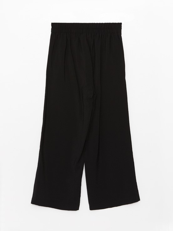 LCW CASUAL Beli Lastikli Rahat Kalıp Kadın Capri YENİ SİYAH
