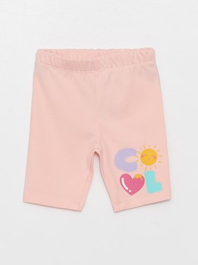 Beli Lastikli Kız Bebek Kısa Tayt 2'li ORTA PEMBE