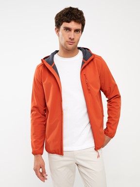 Standart Kalıp Kapüşonlu Erkek Mont LACİVERT