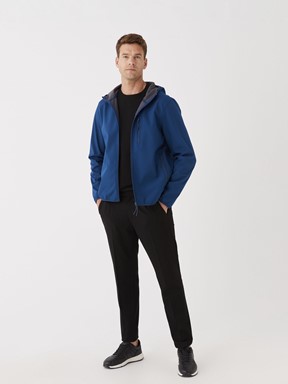 Standart Kalıp Kapüşonlu Erkek Mont LACİVERT