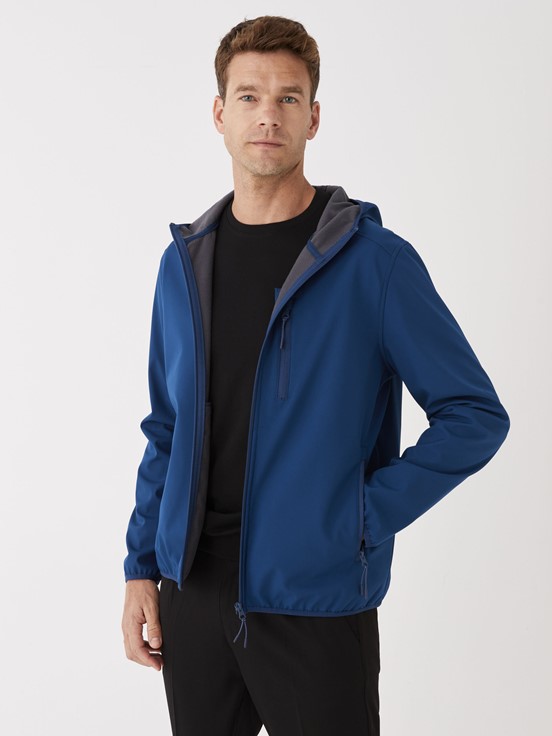 Standart Kalıp Kapüşonlu Erkek Mont LACİVERT