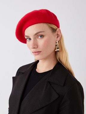 Düz Kaşe Kadın Ressam Şapkası SİYAH