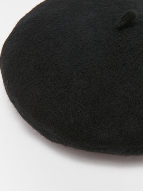 Düz Kaşe Kadın Ressam Şapkası SİYAH