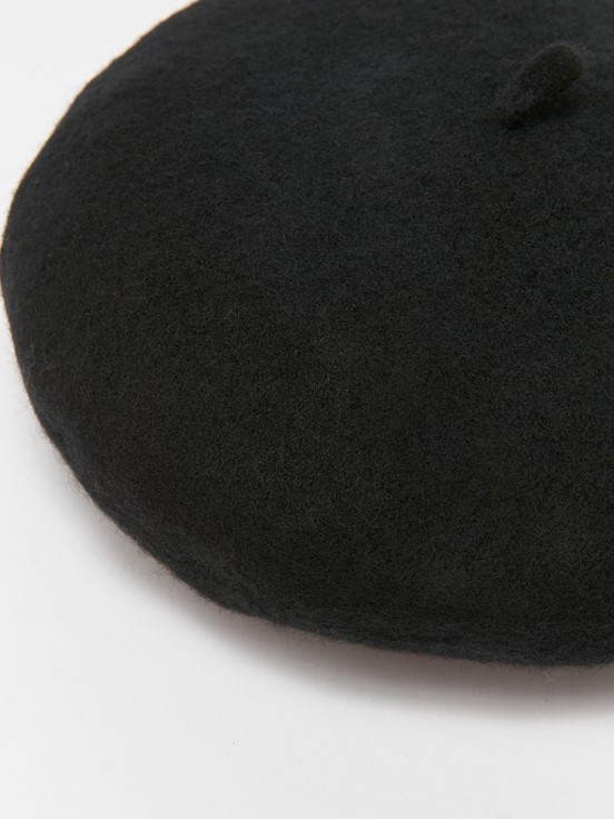 Düz Kaşe Kadın Ressam Şapkası SİYAH