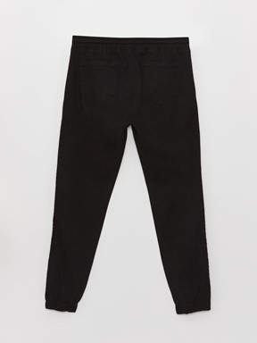 Slim Fit Gabardin Erkek Jogger Pantolon SİYAH
