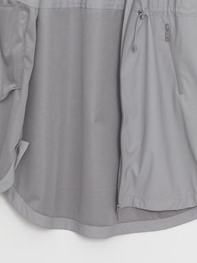 Kapüşonlu Düz Uzun Kollu Kadın Yağmurluk GRİ