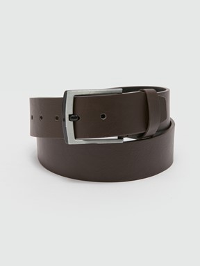 Deri Görünümlü Erkek Kemer SİYAH