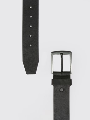 Deri Görünümlü Erkek Kemer SİYAH