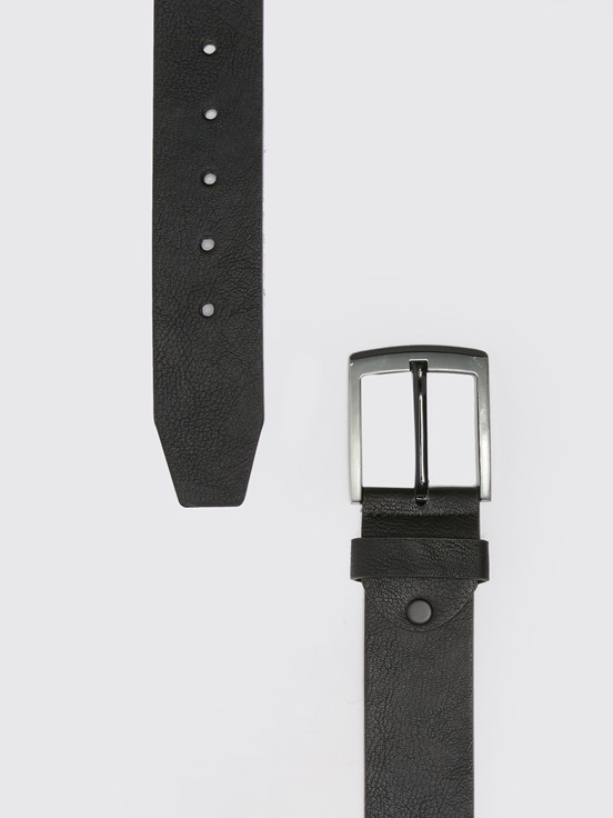 Deri Görünümlü Erkek Kemer SİYAH