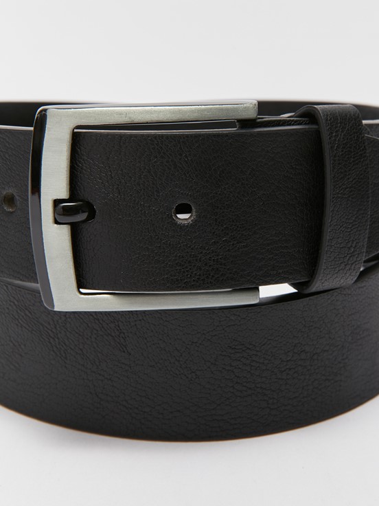 Deri Görünümlü Erkek Kemer SİYAH