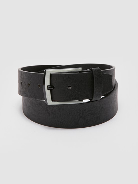 Deri Görünümlü Erkek Kemer SİYAH