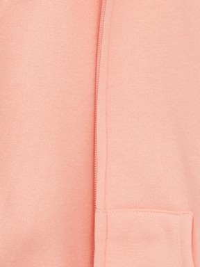 Kapüşonlu Uzun Kollu Kız Bebek Fermuarlı Sweatshirt PEMBE