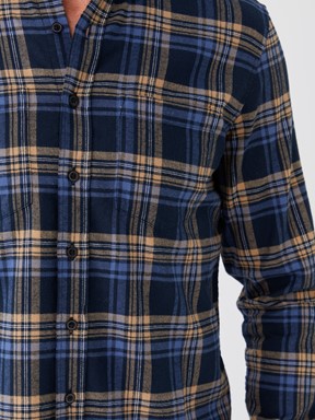 Regular Fit Uzun Kollu Ekose Erkek Gömlek BEJ EKOSELİ