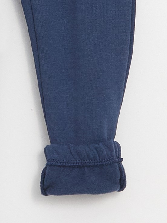 Beli Lastikli Basic Erkek Bebek Jogger Eşofman Alt İNDİGO